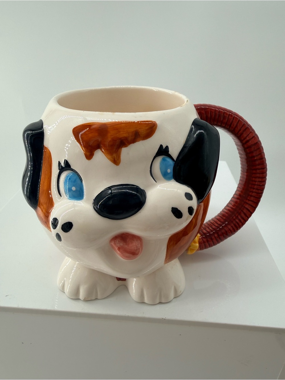 NEST Fragrances Ceramic Dog Face Mug in White, Brown, Black & Red